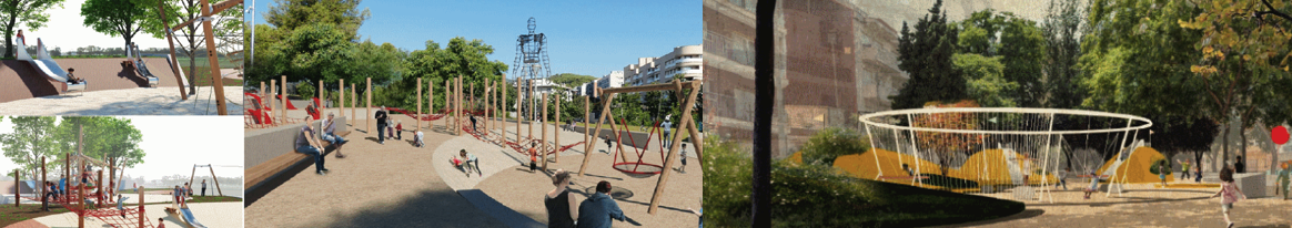 Reinici de les obres de renovació i millora de l’àrea de jocs infantils del Passeig Maragall i del Parc del Mil·lenni